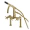 Aqua Vintage AE8407DX Deck Mount Clawfoot Tub Faucet, Brushed Brass AE8407DX - alternate 1
